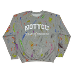 "Creative MadHouse" Silver Gray Sweater Crewneck