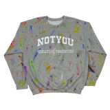 "Creative MadHouse" Silver Gray Sweater Crewneck
