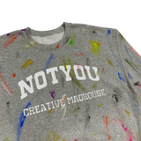 "Creative MadHouse" Silver Gray Sweater Crewneck