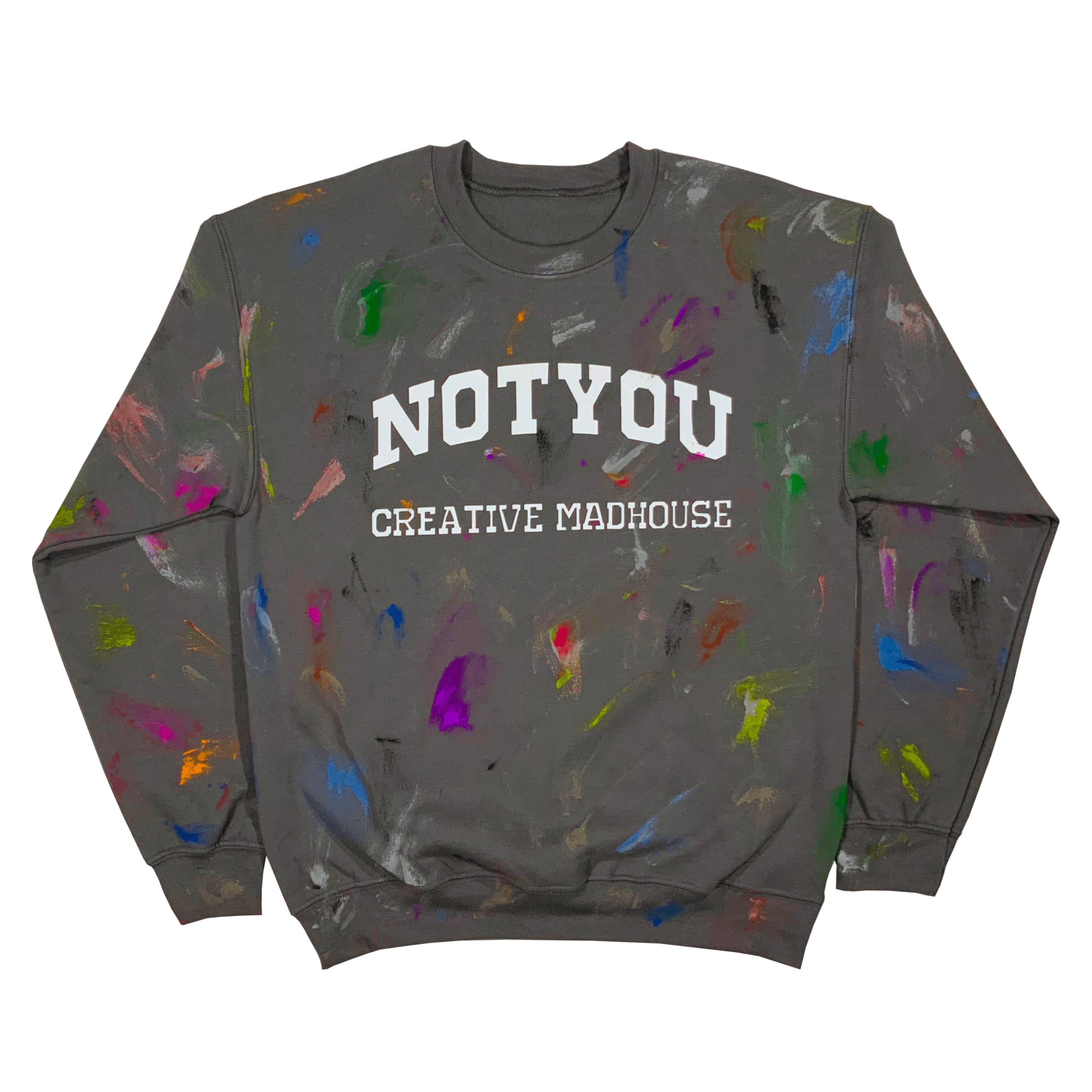 "Creative MadHouse" Charcoal Sweater Crewneck