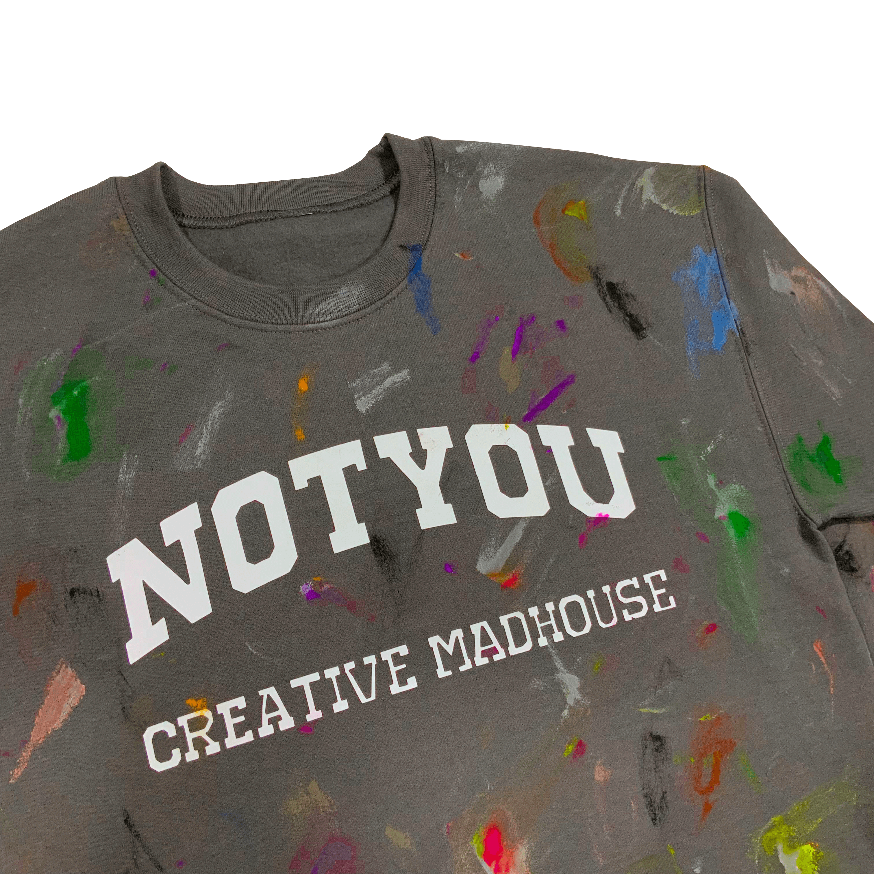 "Creative MadHouse" Charcoal Sweater Crewneck