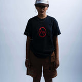 Model Picture wearing "Not Alone!" Black T-Shirt