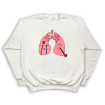 "Anxiety" White Crewneck Sweater