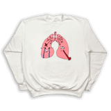 "Anxiety" White Crewneck Sweater