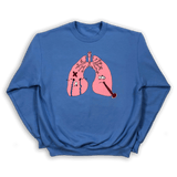 "Anxiety" Blue Crewneck Sweater