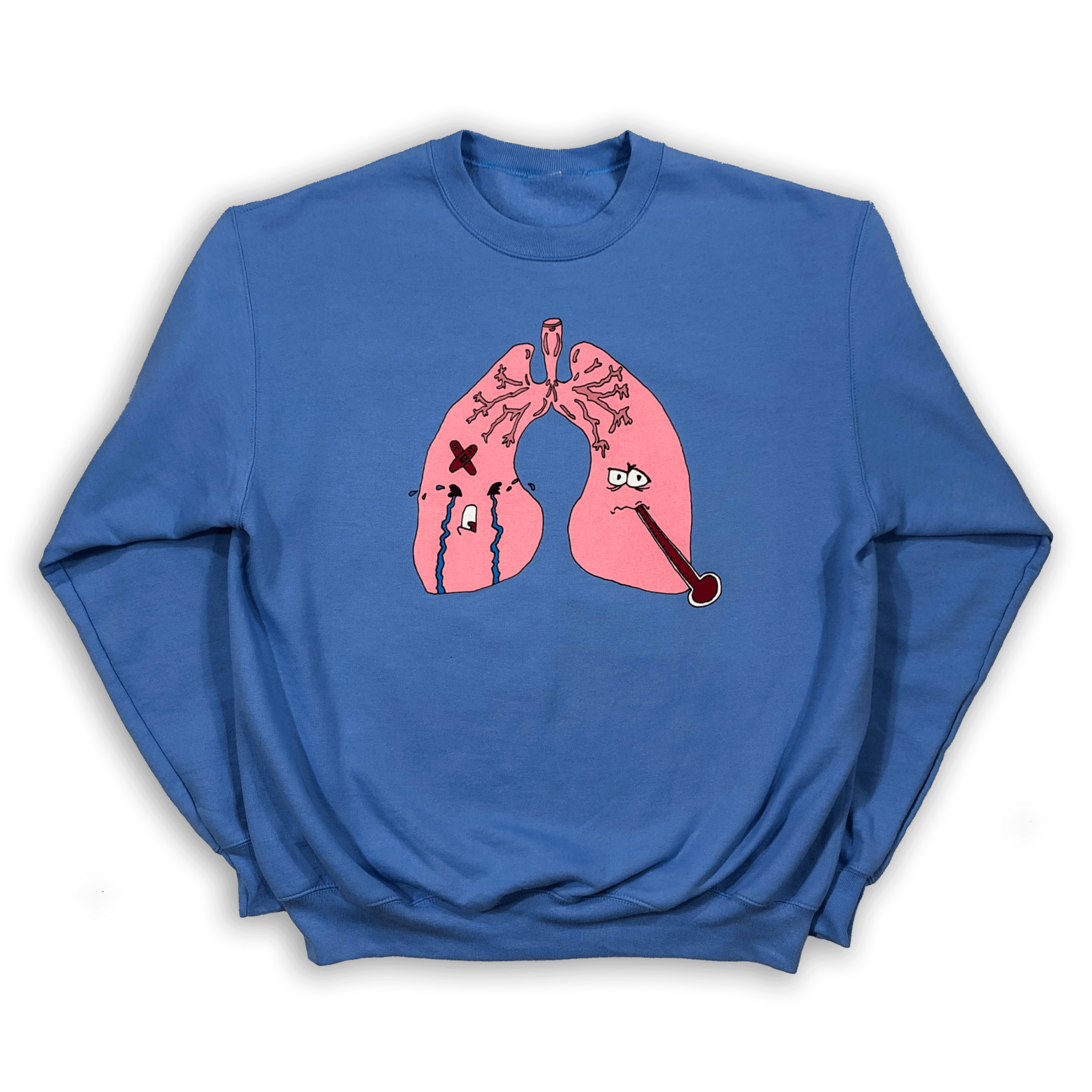 "Anxiety" Blue Crewneck Sweater