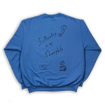 "Anxiety" Blue Crewneck Sweater