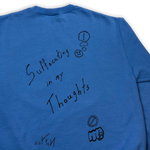 "Anxiety" Blue Crewneck Sweater
