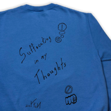 "Anxiety" Blue Crewneck Sweater