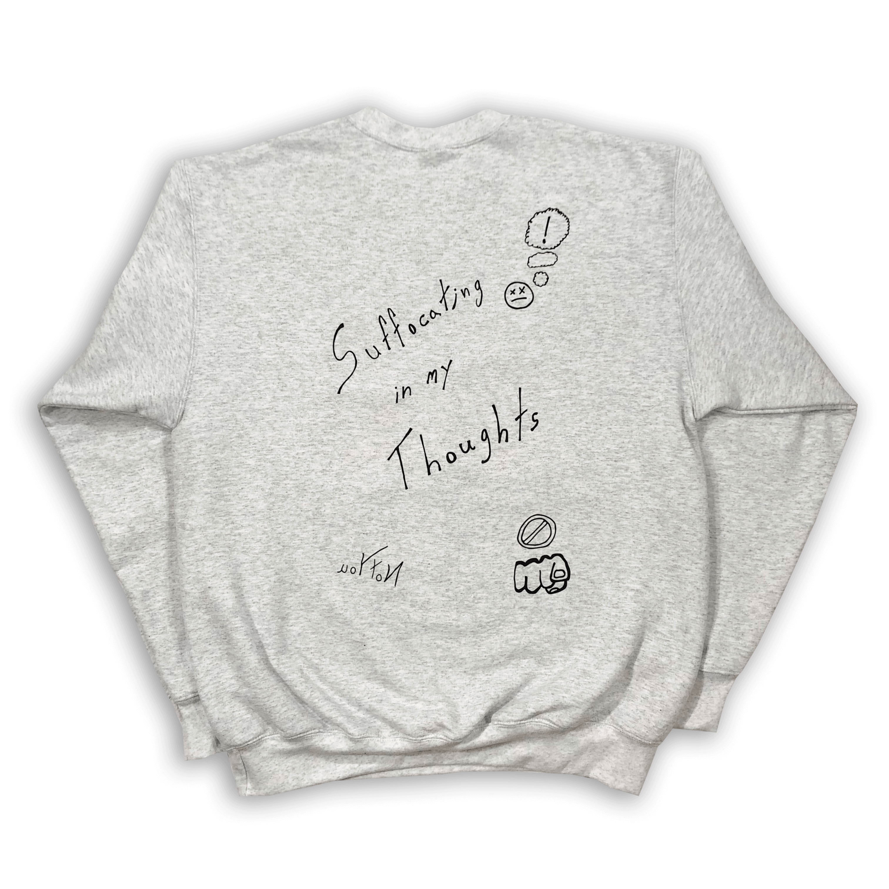 "Anxiety" Silver Crewneck Sweater