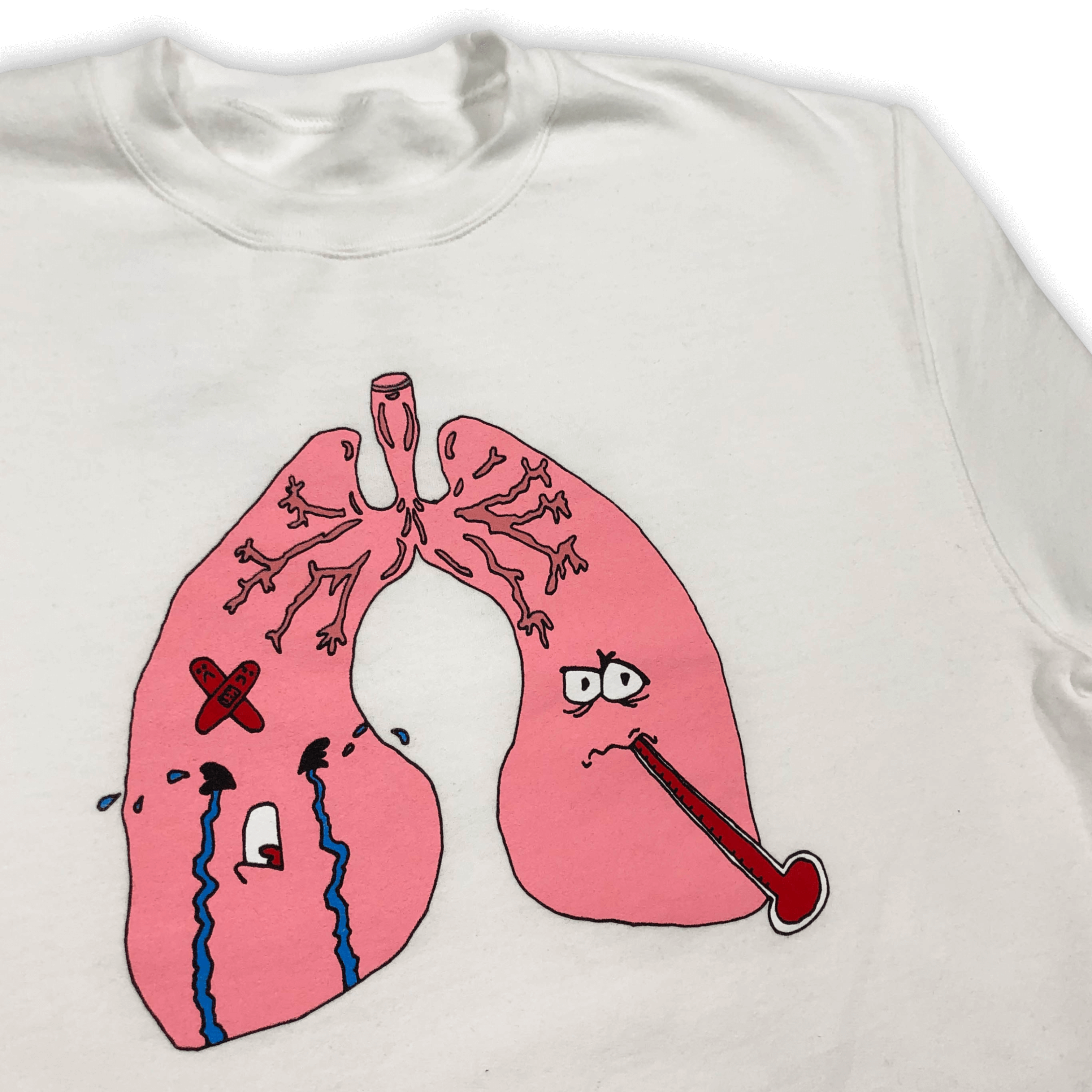 "Anxiety" White Crewneck Sweater