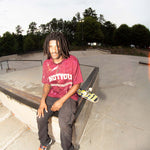 Model wearing "Creative MadHouse" Red T-Shirt