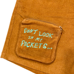 "Paranoia" Corduroy Brown Tactical Shorts