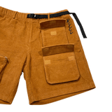 "Paranoia" Corduroy Brown Tactical Shorts