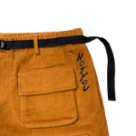 "Paranoia" Corduroy Brown Tactical Shorts