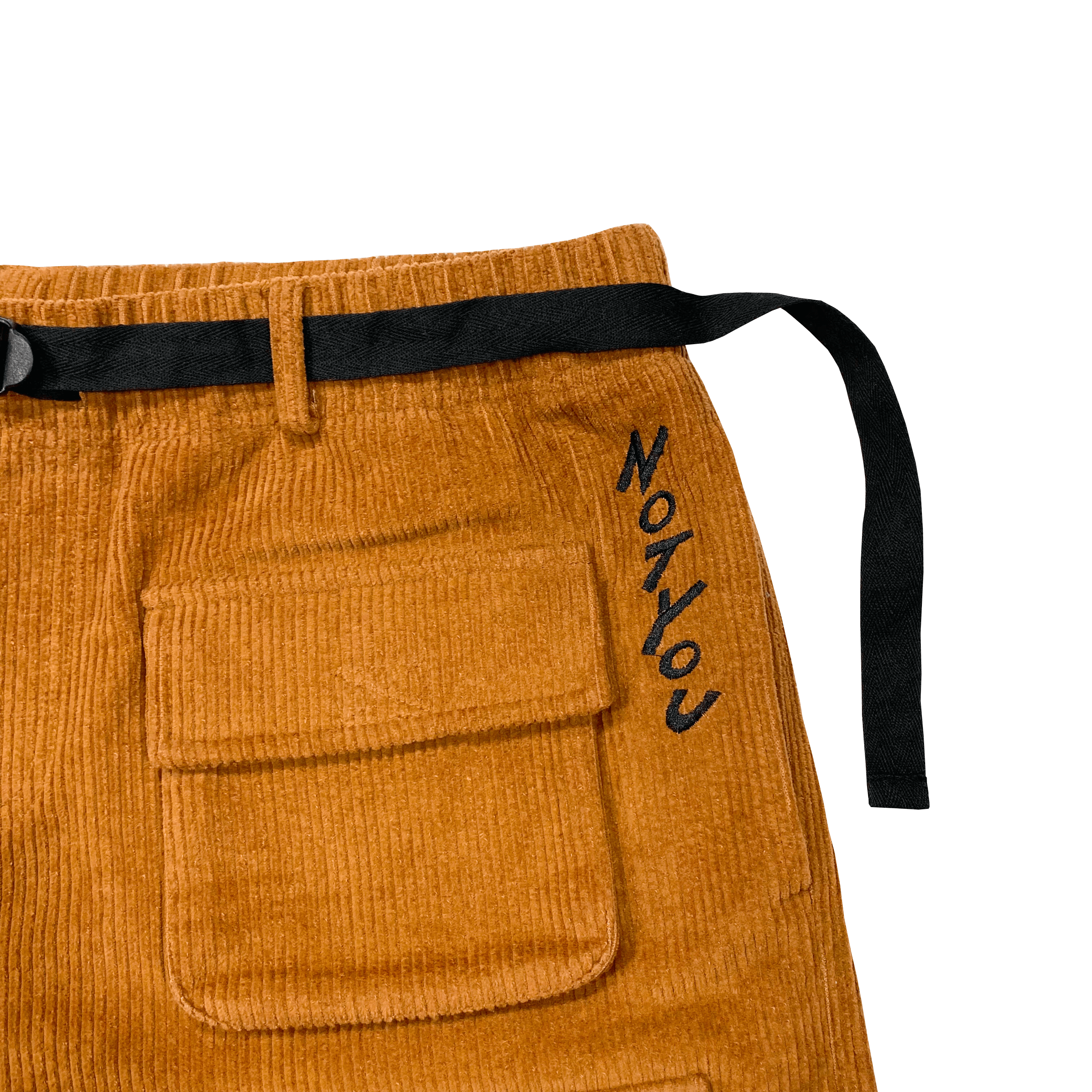 "Paranoia" Corduroy Brown Tactical Shorts