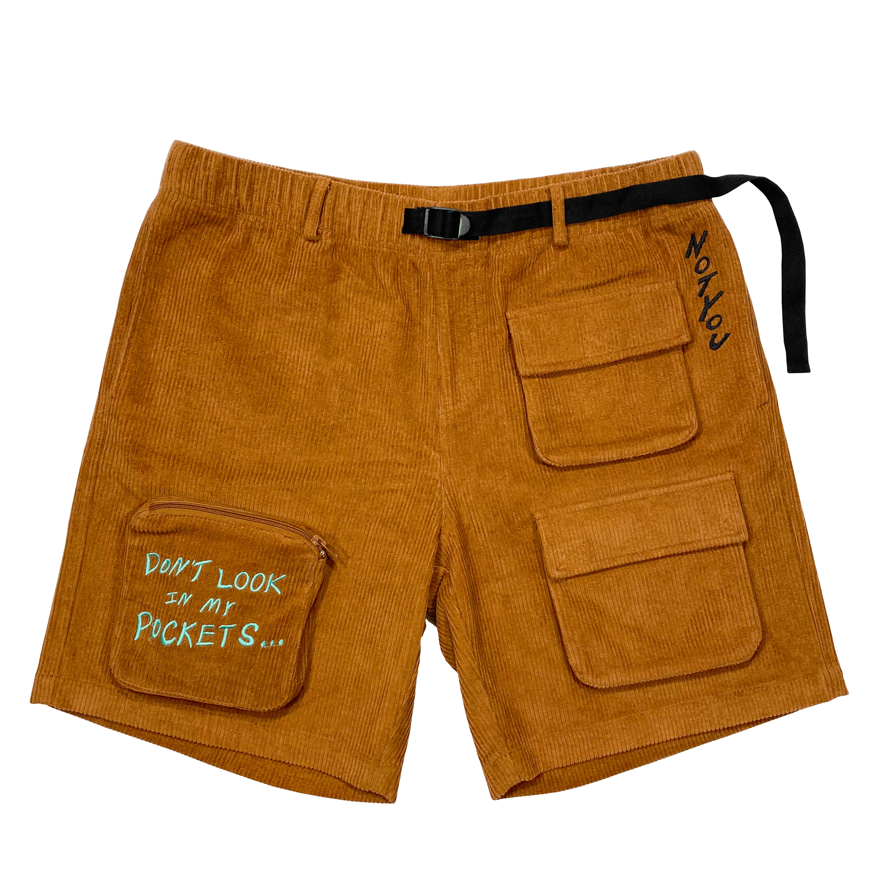 "Paranoia" Corduroy Brown Tactical Shorts