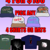 4 FOR $130 TEES OR HATS