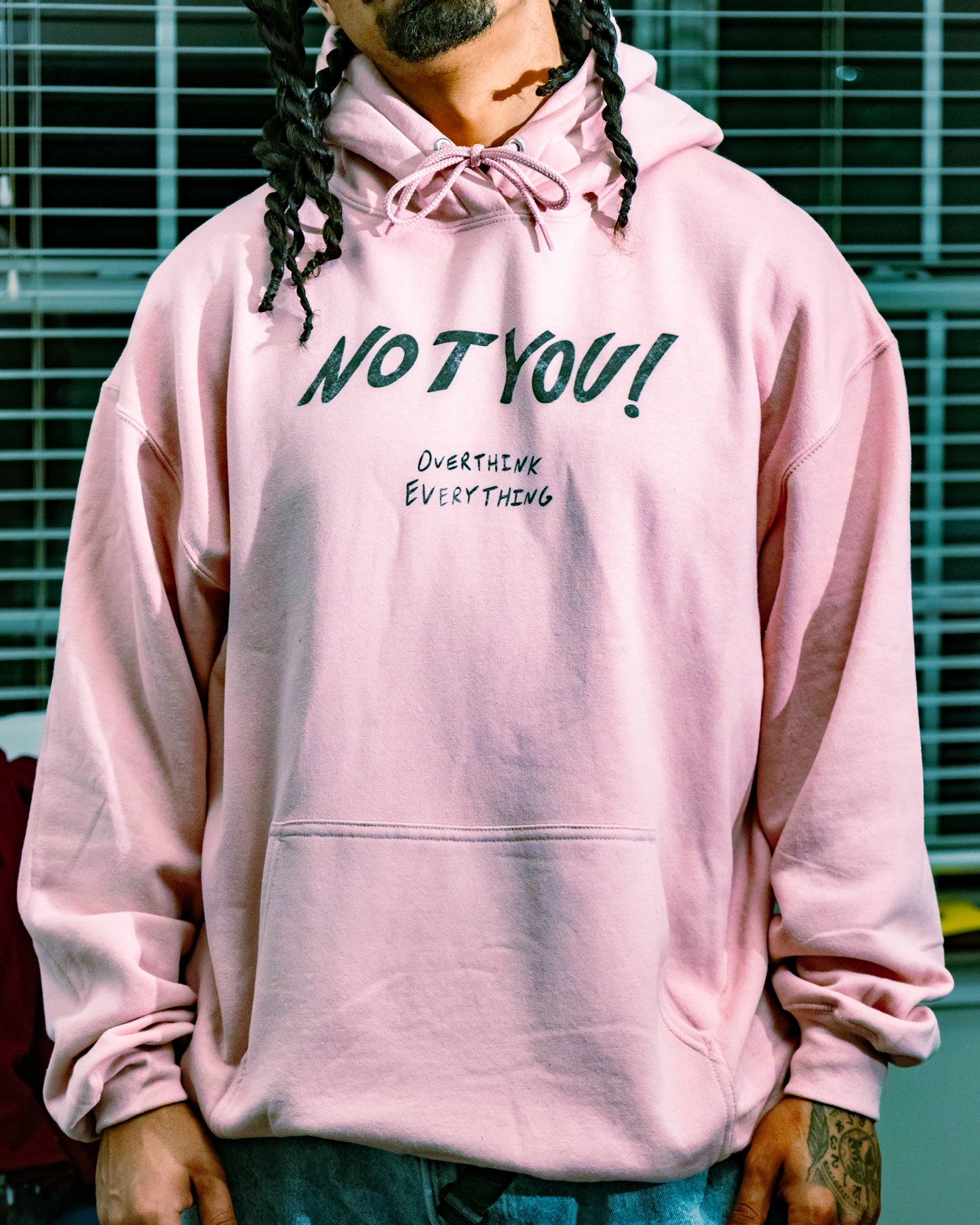 "Overthink Everything" Hoodie (Pale Pink)