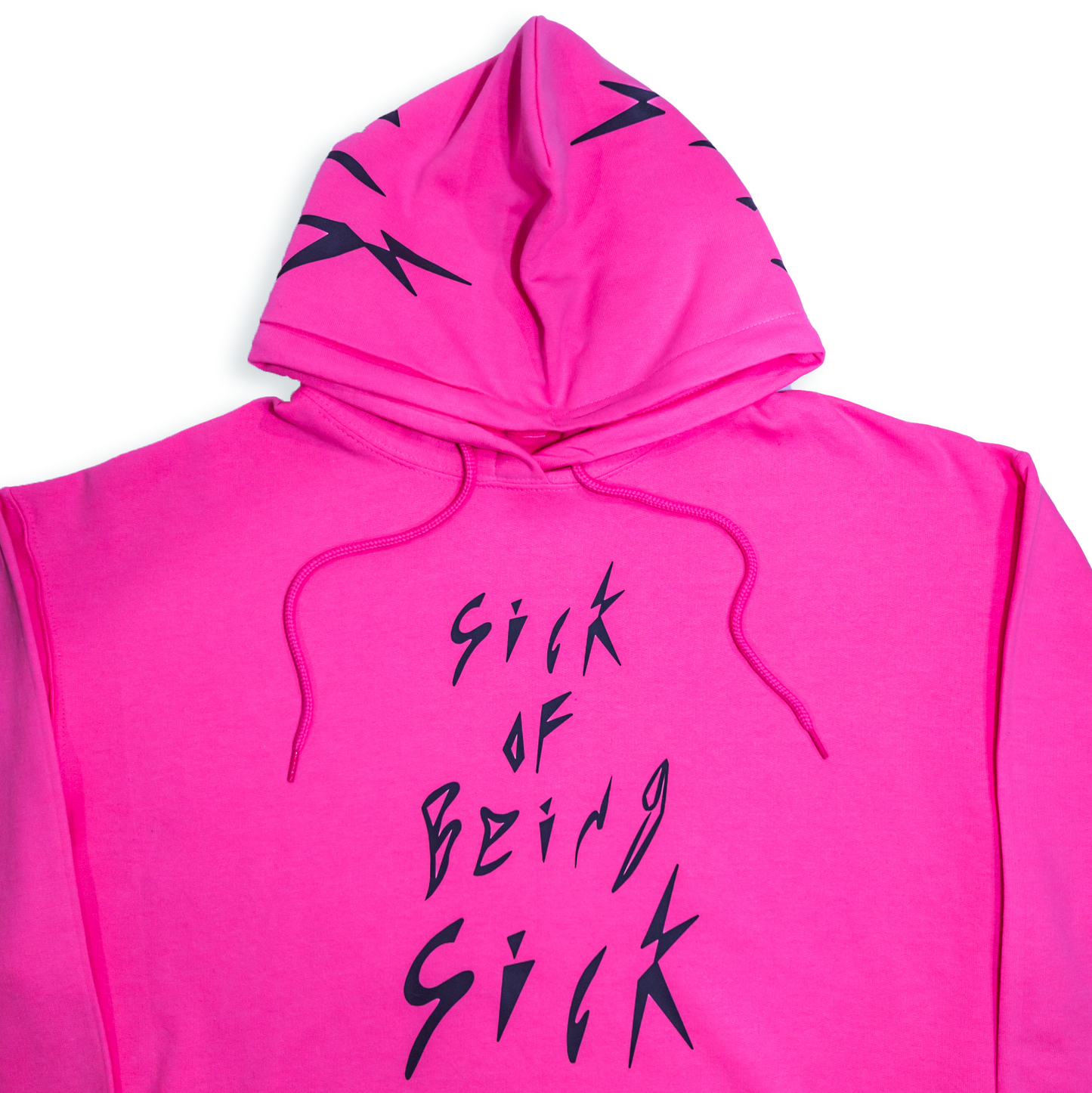 "Sick of Being Sick" Hoodie (Hot Pink)