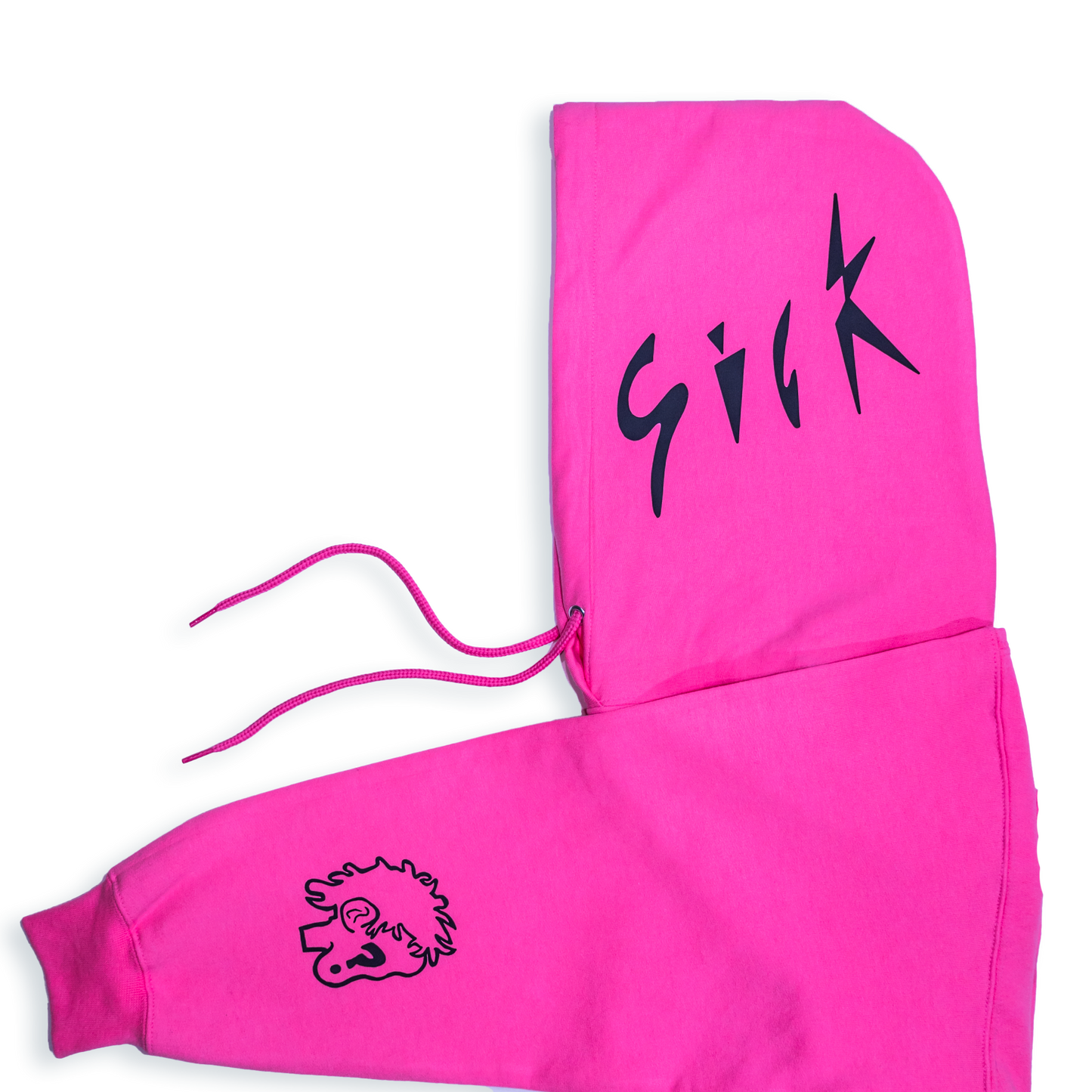 "Sick of Being Sick" Hoodie (Hot Pink)