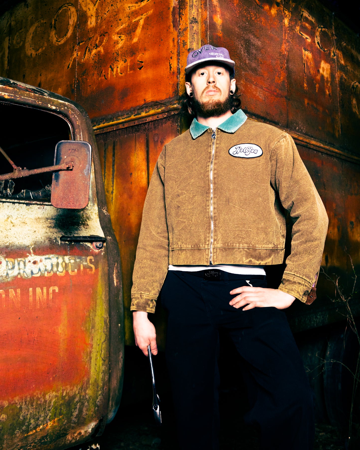 Aged-Canvas Mechanic Jacket