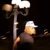 Overthinking Cap (Light Blue Trucker)