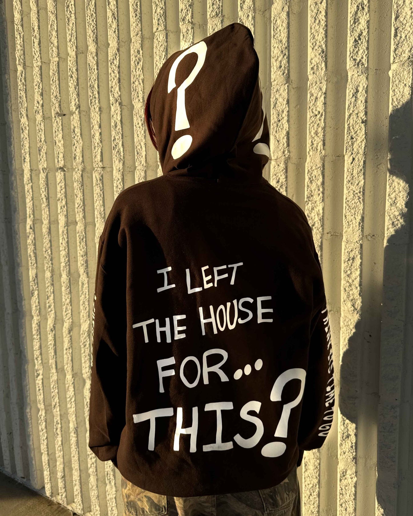 "HomeBody" Zip-Up Hoodie (Chocolate)