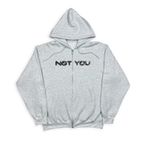 "Need a Hug" Zip-Up Hoodie (Ash Gray)