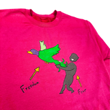 "Fear vs. Freedom" Crewneck (Fuchsia Pink)