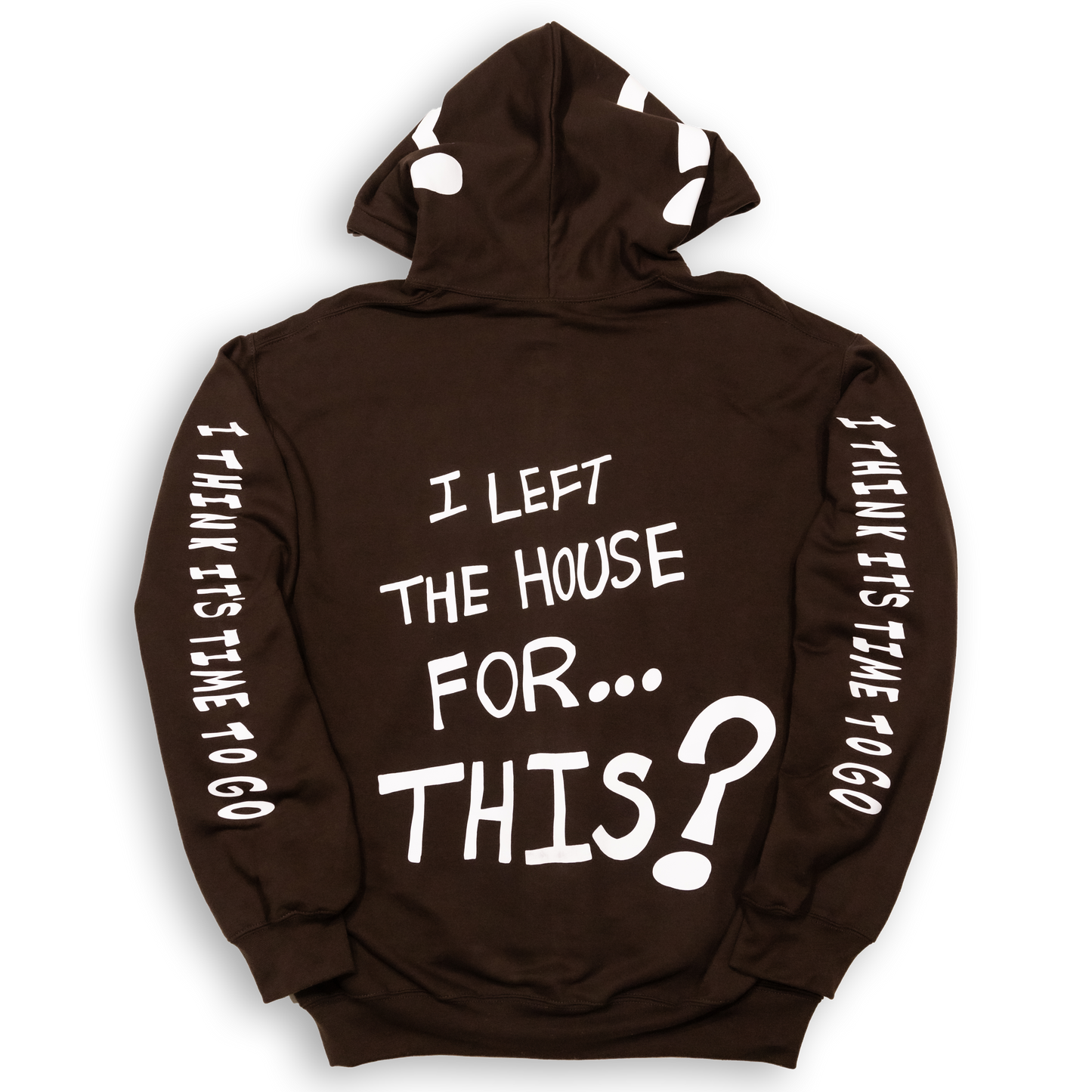 "HomeBody" Zip-Up Hoodie (Chocolate)