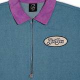 Zip-Up Denim Shop Shirt