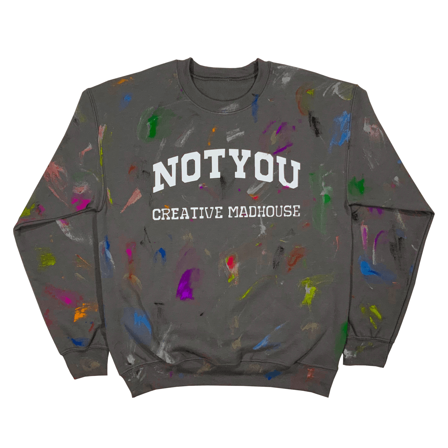 "Creative MadHouse" Charcoal Sweater Crewneck