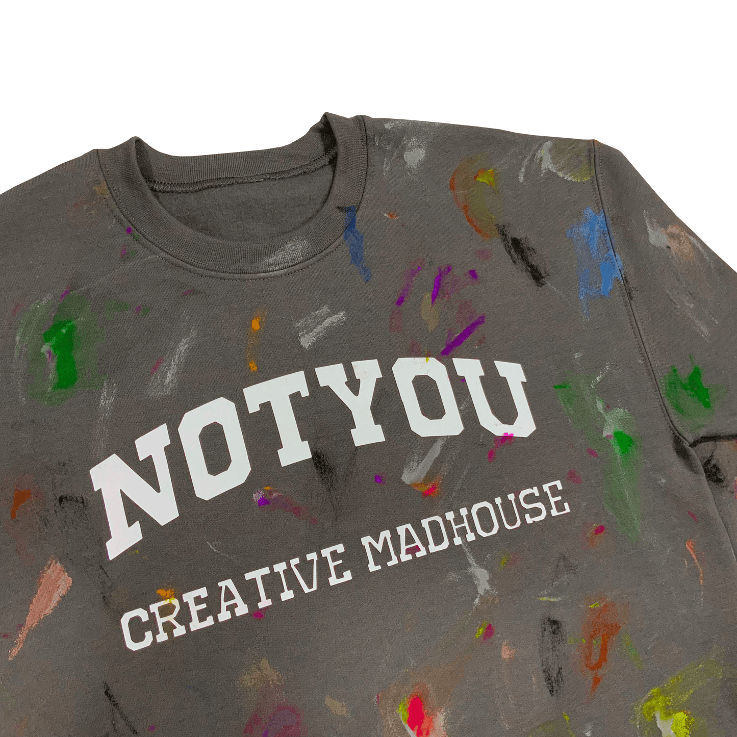 "Creative MadHouse" Charcoal Sweater Crewneck