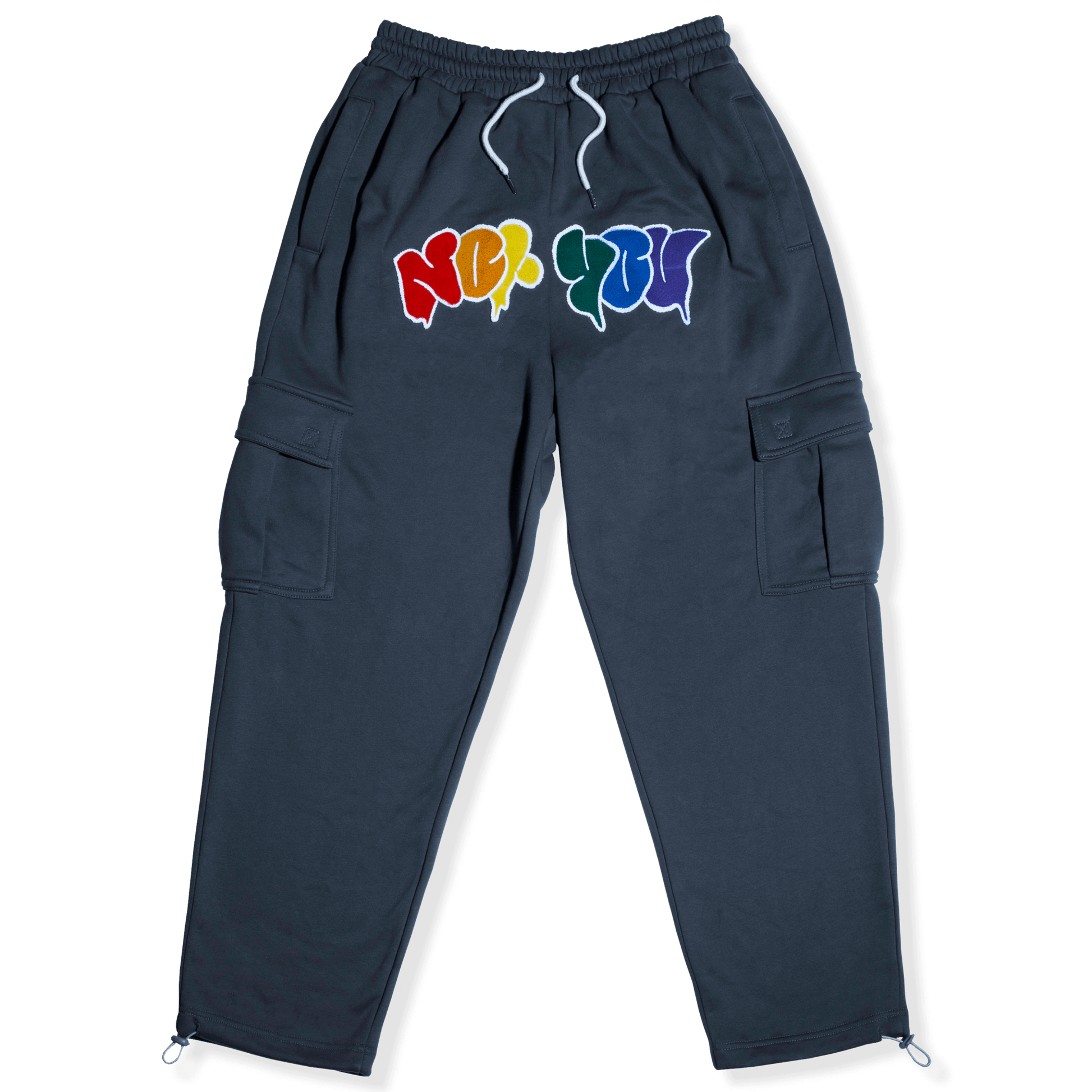 Vibrance Gray Blue Cargo Pants Sweatpants