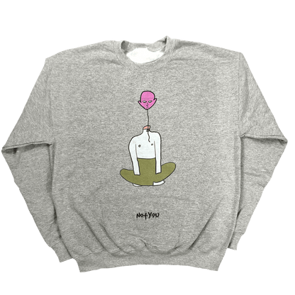 "AirHead" Crewneck Sweater Silver