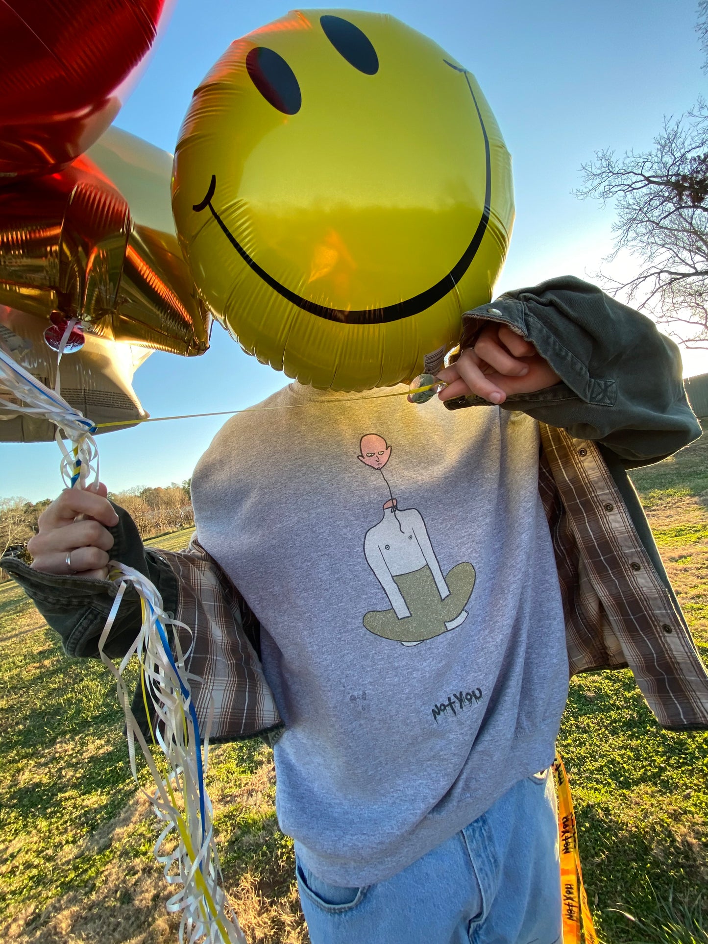 Model picture wearing "AirHead" Sweater Crewneck