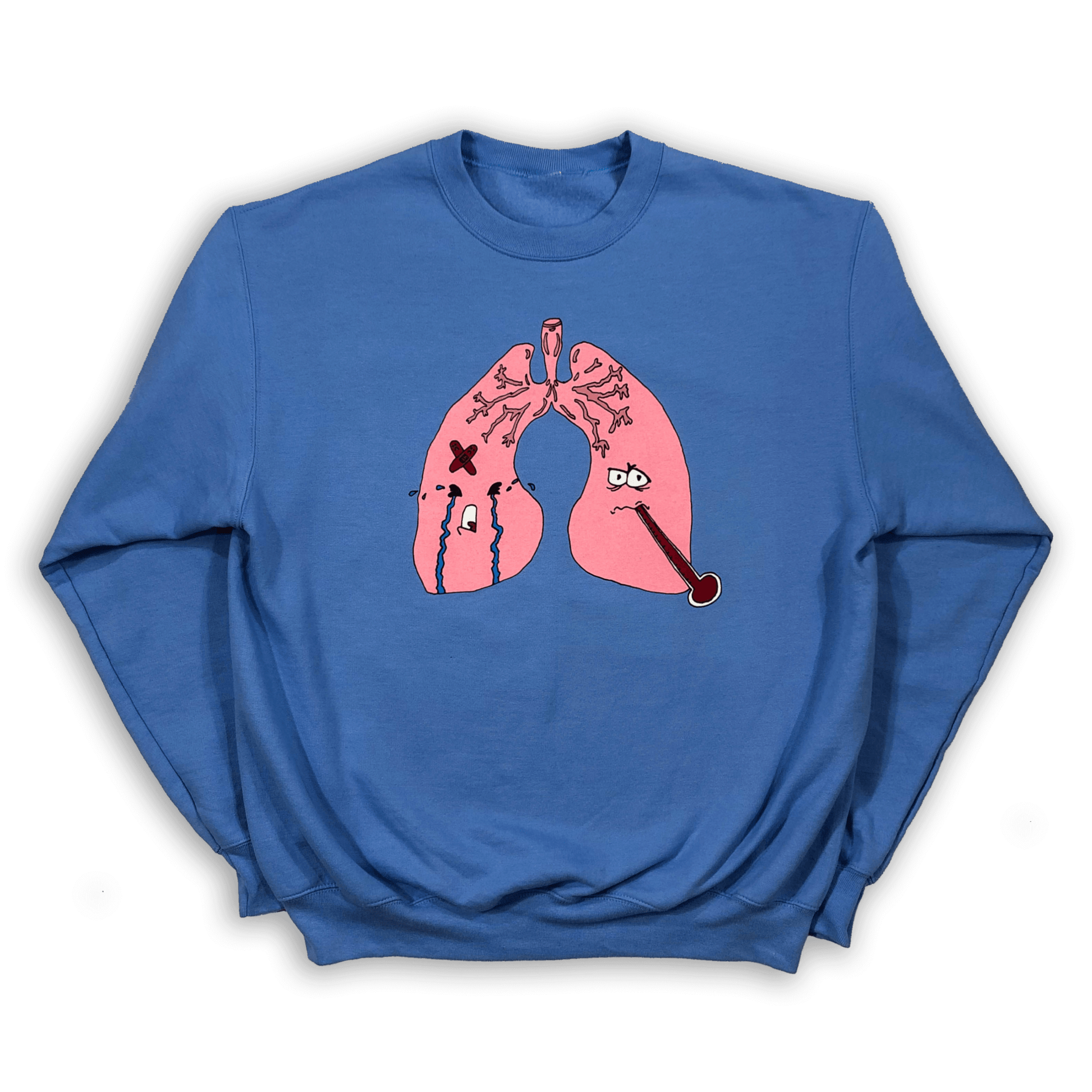 "Anxiety" Blue Crewneck Sweater