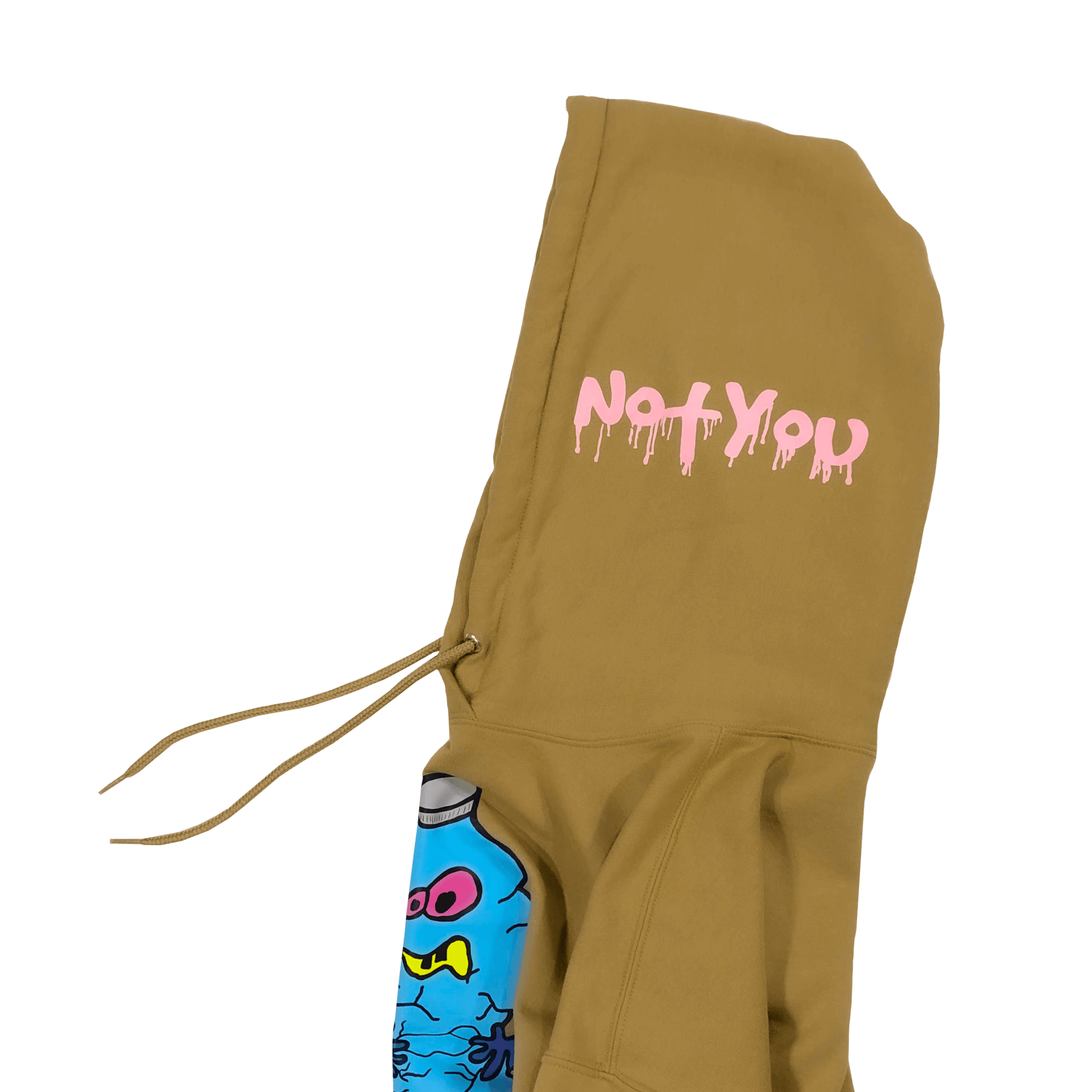 "Bottled Up!" Sand Yellow Hoodie with drawing