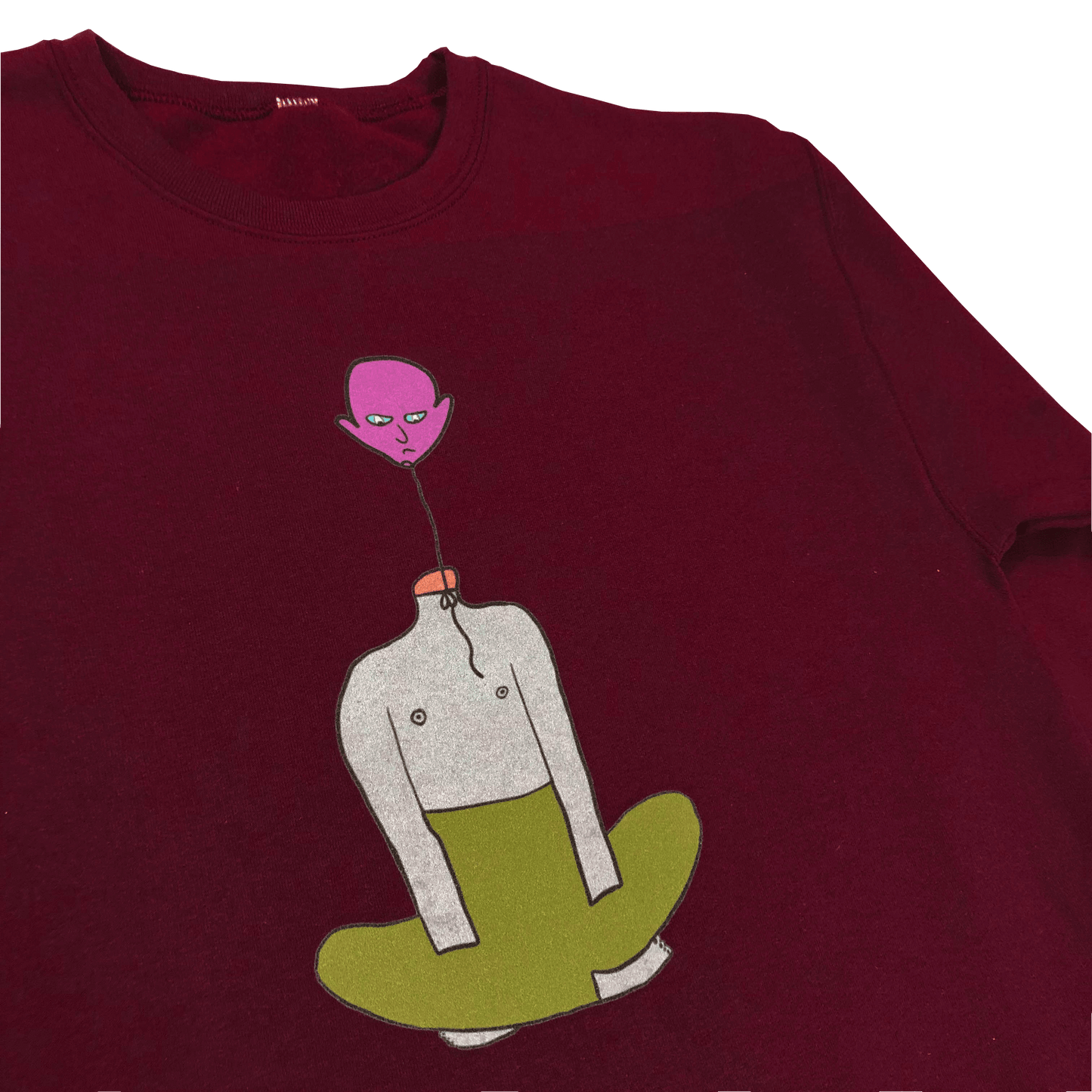 "AirHead" Crewneck Sweater Red