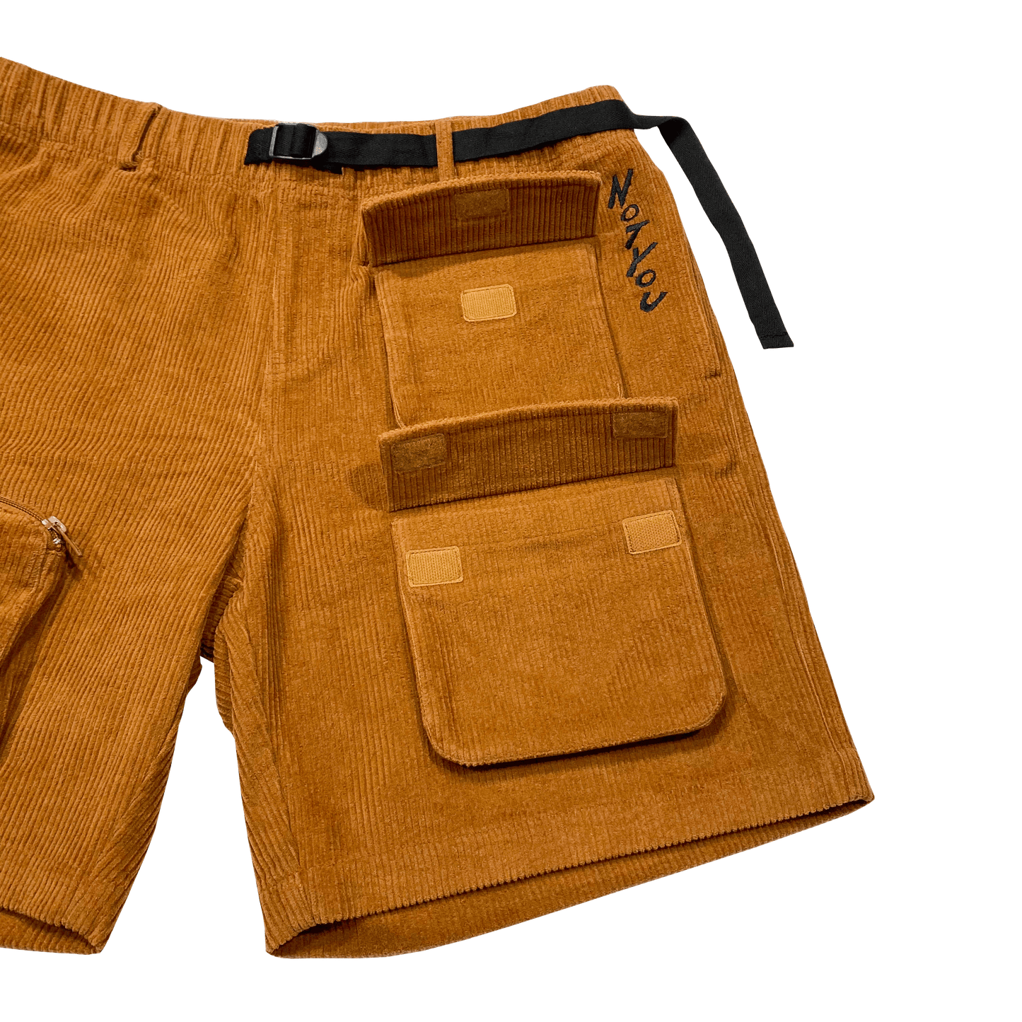 "Paranoia" Corduroy Brown Tactical Shorts