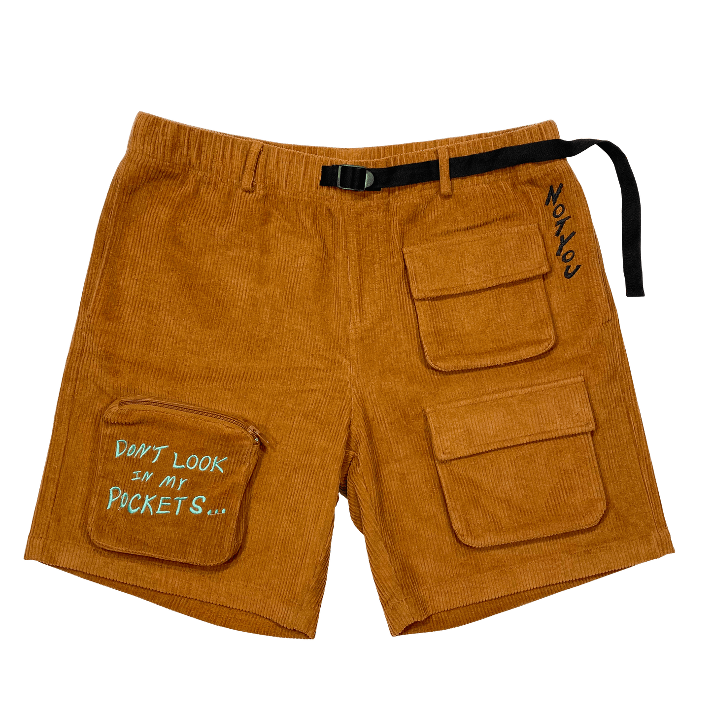 "Paranoia" Corduroy Brown Tactical Shorts